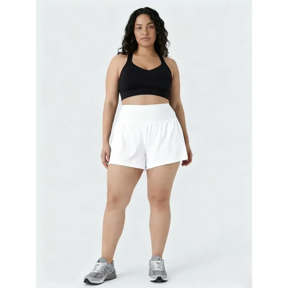 Halara Plus size 4X 28-30 Back & Side Hidden Pocket 2-in-1 Gym Shorts 2.5''